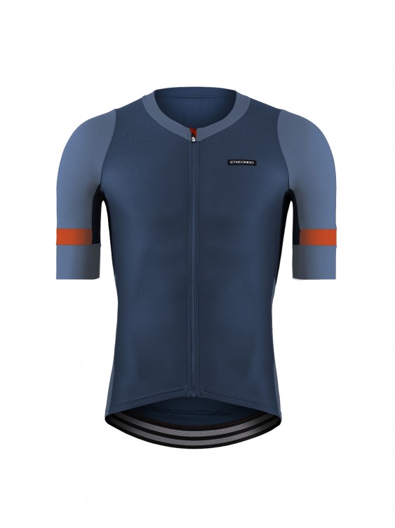 MAGLIA MENDI - AZZURO/ARANCIA